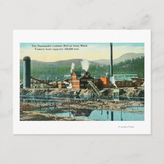 Exterior View of the Panhandle Lumber Mill Postcard (Front)