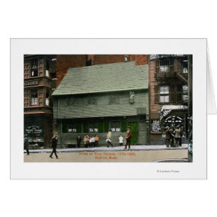 Exterior View of the Paul Revere House # 4 Cards