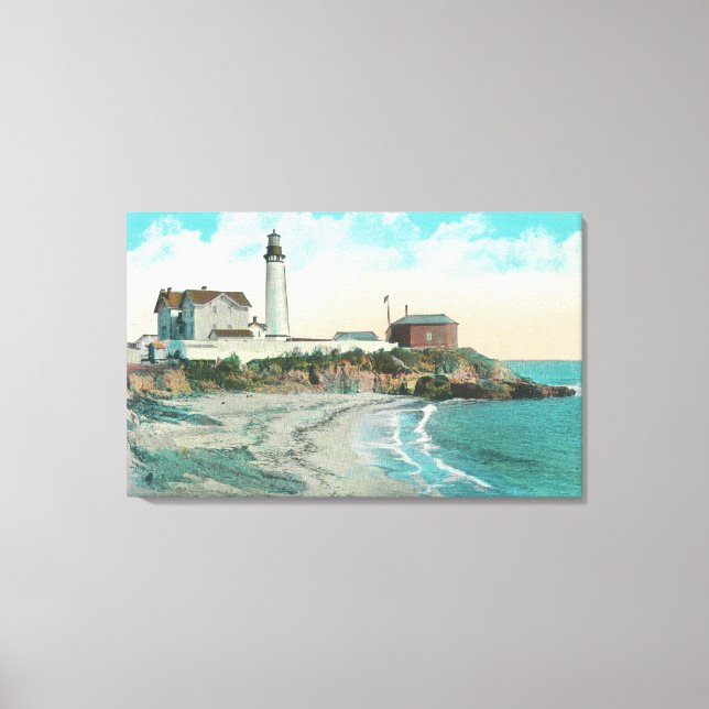 Exterior View of the Pigeon Point Lighthouse Canvas Print (Front)