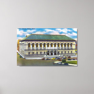 Exterior View of the Public Library Canvas Print
