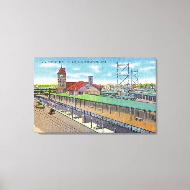 Exterior View of the Railroad Station 2 Canvas Print (Front)