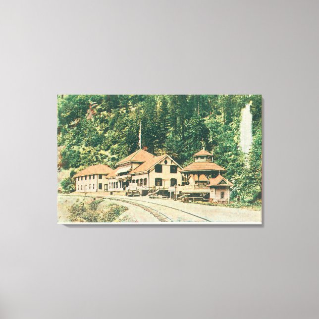 Exterior View of the ResortShasta Springs, CA Canvas Print (Front)