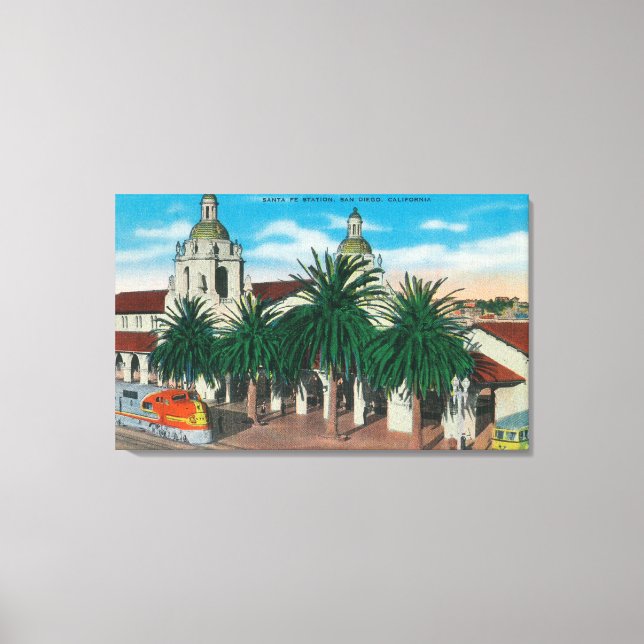 Exterior View of the Santa Fe Station Canvas Print (Front)