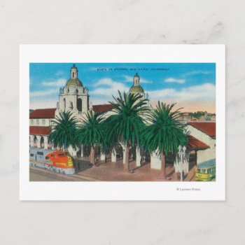 Exterior View Of The Santa Fe Station Postcard by LanternPress at Zazzle