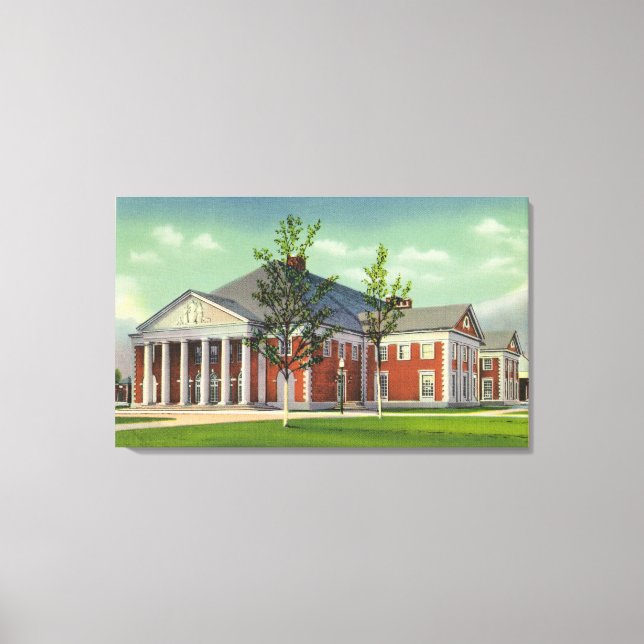Exterior View of the Saratoga Spa Theatre Canvas Print (Front)
