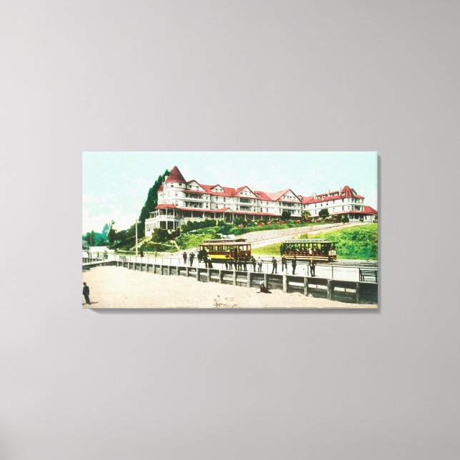 Exterior View of the Sea Beach Hotel Canvas Print (Front)