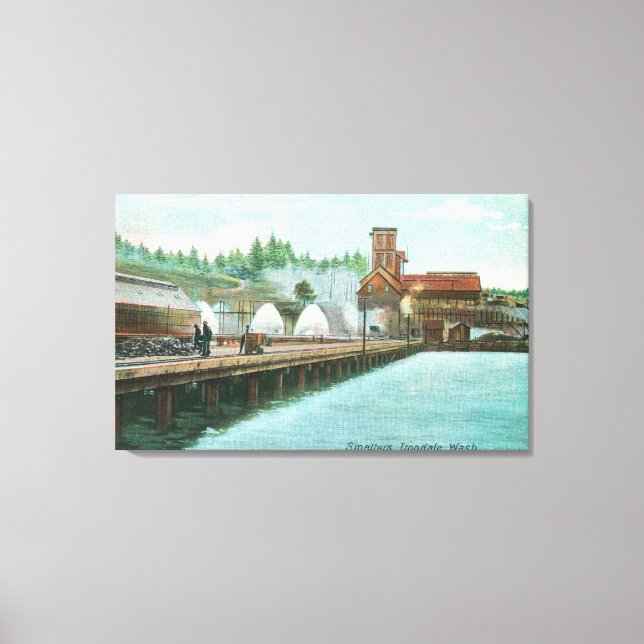 Exterior View of the Smelters Canvas Print (Front)
