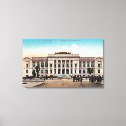 Exterior View of the Sonoma County Court House Canvas Print