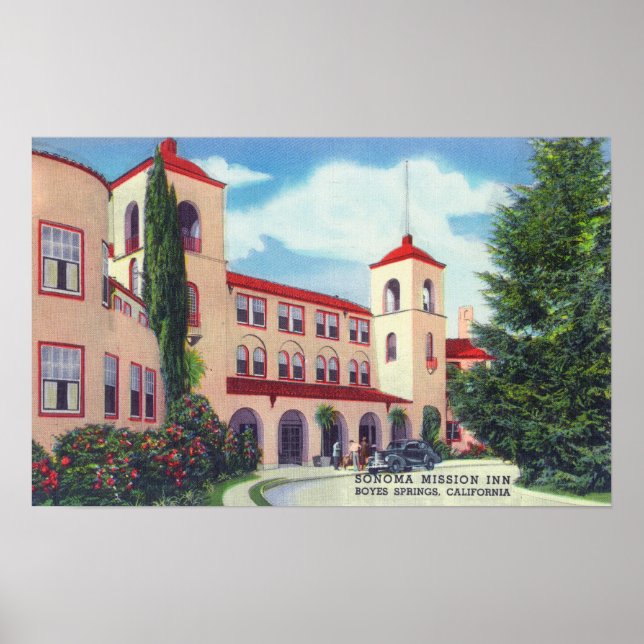 Exterior View of the Sonoma Mission Inn Poster (Front)