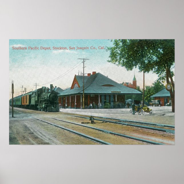 Exterior View of the Southern Pacific Depot Poster (Front)
