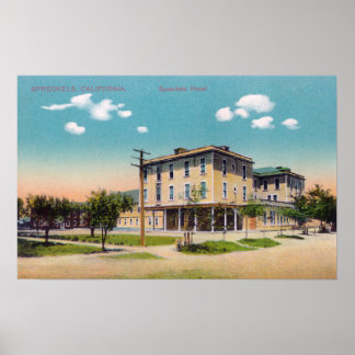 Exterior View of the Spreckels Hotel Poster