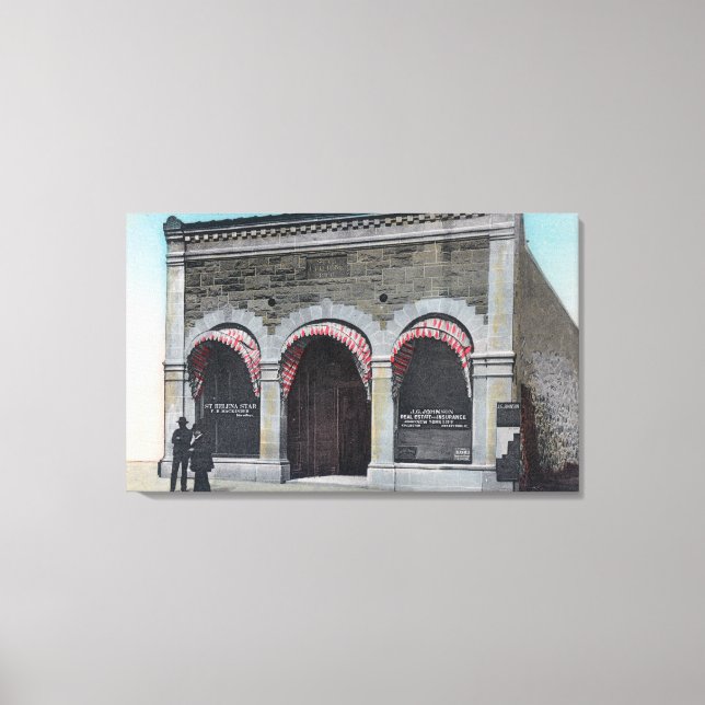 Exterior View of the St. Helena Post Office Canvas Print (Front)