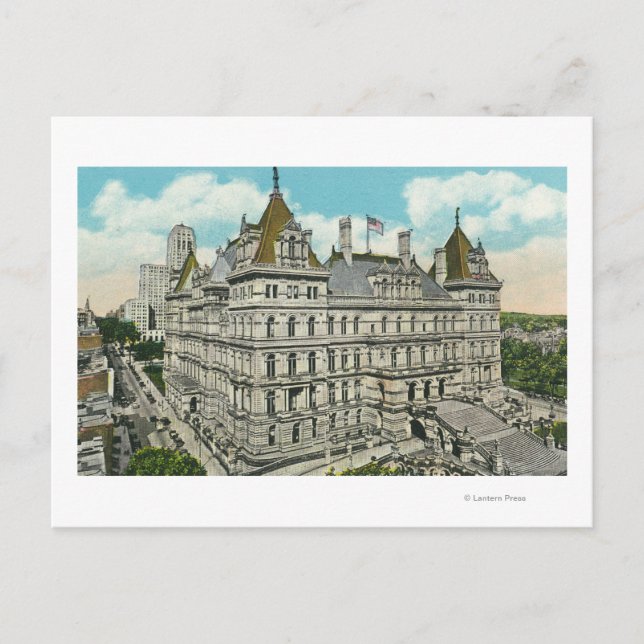 Exterior View of the State Capitol and Office Postcard (Front)