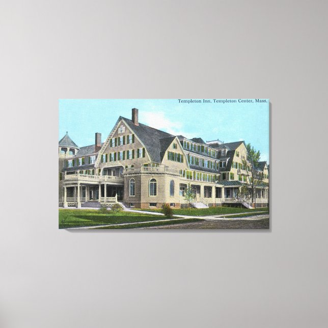Exterior View of the Templeton Inn Canvas Print (Front)