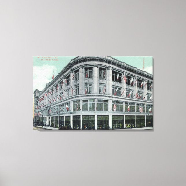 Exterior View of the White House Canvas Print (Front)