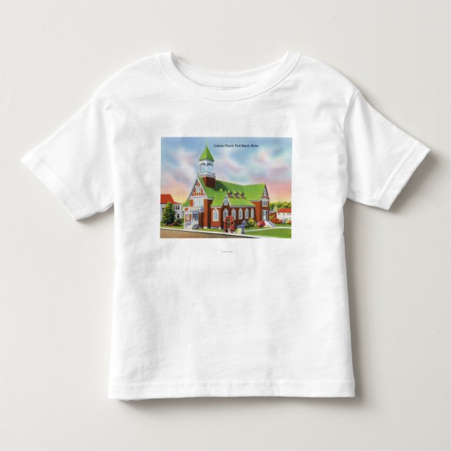 Exterior View of the York Beach Catholic Toddler T-shirt (Front)