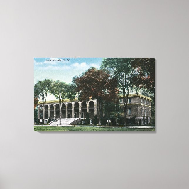 Exterior View of Union College Gymnasium Canvas Print (Front)