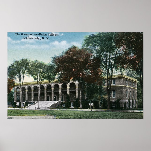 Exterior View of Union College Gymnasium Poster (Front)