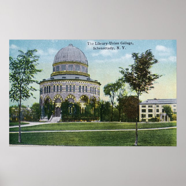 Exterior View of Union College Library Poster (Front)