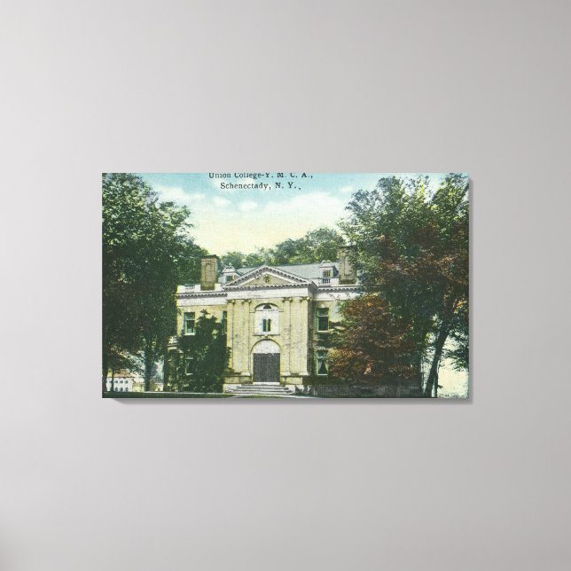 Exterior View of Union College YMCA Canvas Print (Front)
