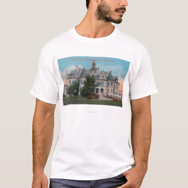 Exterior View of University of WA Main Bldg T-Shirt (Front)