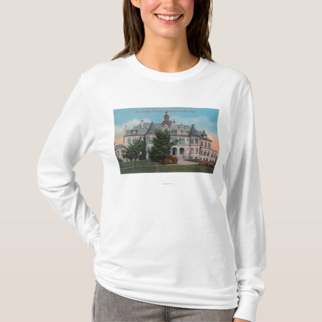 Exterior View of University of WA Main Bldg T-Shirt (Front)
