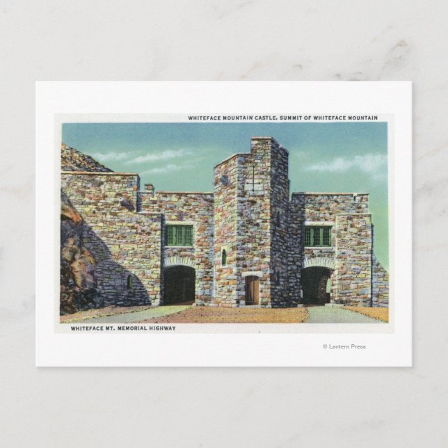 Exterior View of Whiteface Mt Castle Postcard (Front)