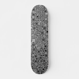Exterminated Alien Circuit - White on Black Skateboard Deck