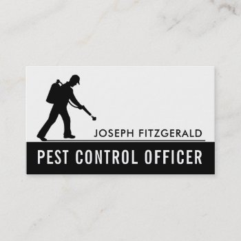 Exterminator  Black & White Pest Control Business Card by TheBusinessCardStore at Zazzle