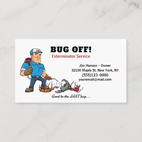 Exterminator Bug and Pest Control Service Business Card