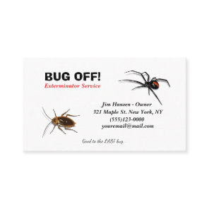 Exterminator Bug and Pest Control Service Business Card