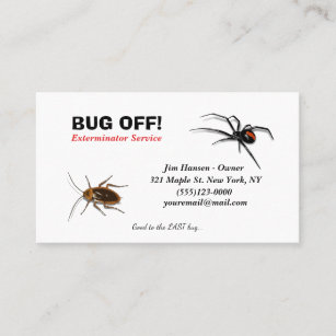 Exterminator Bug and Pest Control Service Business Card