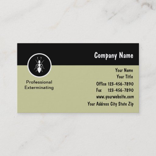 Customizable Exterminator Business Cards
