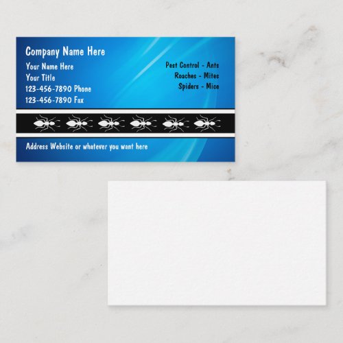 Exterminator Business Cards