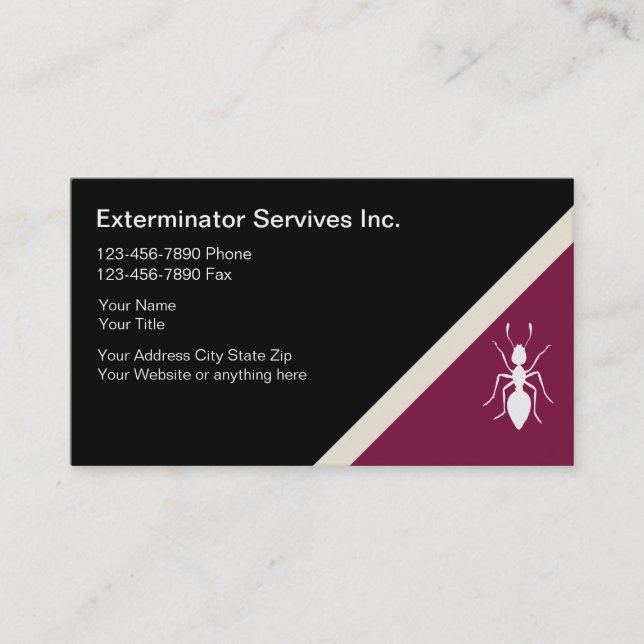 Exterminator Business Cards (Front)