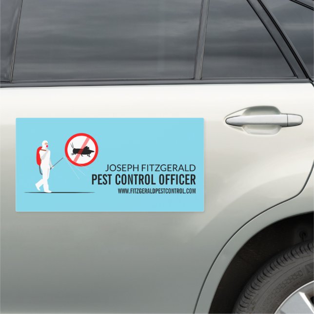 Exterminator Design, Pest Control Advertising Car Magnet (In Situ)