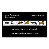 Exterminator Pest Control Insects Bugs Business Card Magnet (Front)
