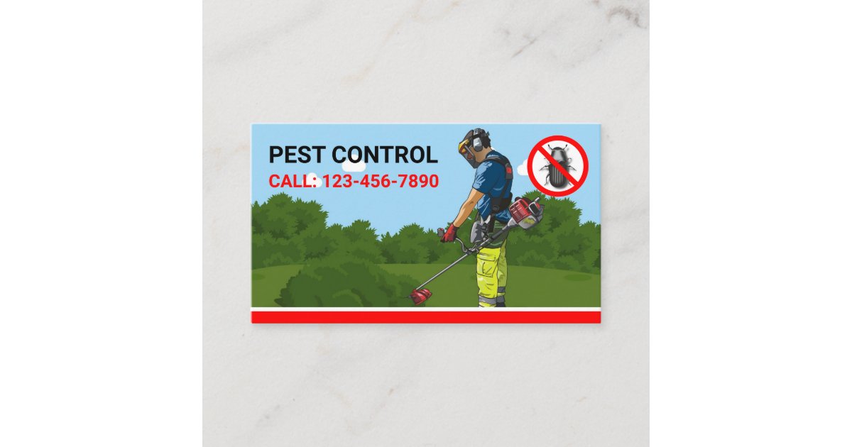 Exterminator Professional Pest Control Service Business Card | Zazzle