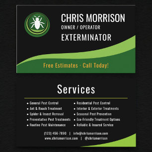 Exterminator Service Business Card