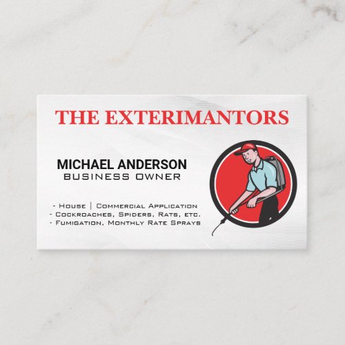 Exterminator Spraying Chemicals Business Card