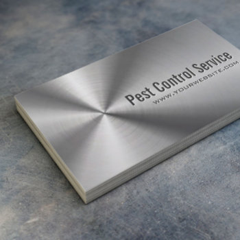 Exterminator Stainless Steel Metal Pest Control Business Card by cardfactory at Zazzle
