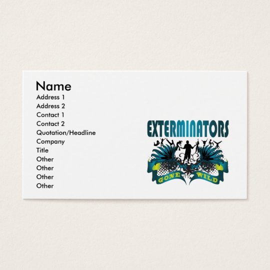 Exterminators Gone Wild Business Card
