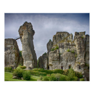 Externsteine Teutoburg Forest Germany Poster