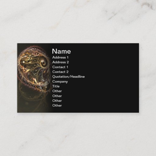 Customizable Exterra Fractal Artwork Business Card Template