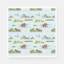 Extinct Animal Toile Napkins