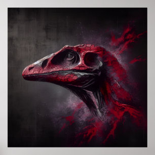 Extinct Dinosaur Head Poster