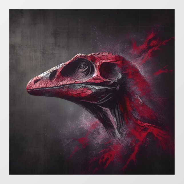 Extinct Dinosaur Head Wall Decal (Front)