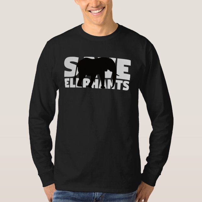 Extinction Endangered Animal Activist  Save Elepha T-Shirt (Front)
