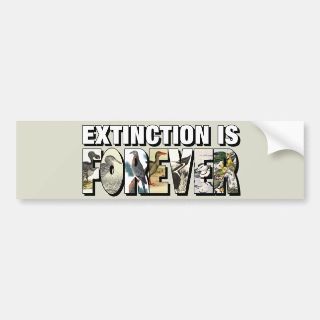 Extinction Is Forever Bumper Sticker (Front)