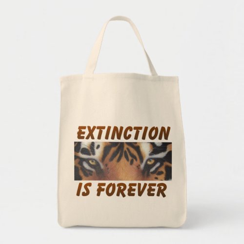 Extinction is forever tote bag